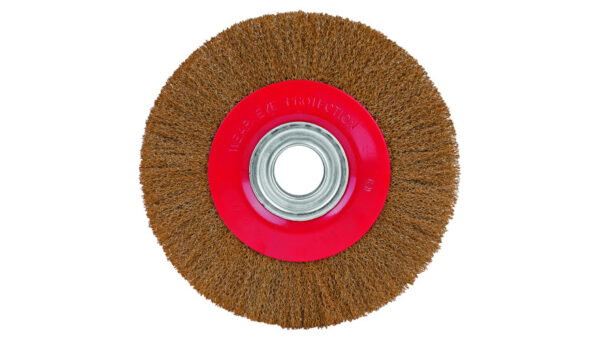 WIRE WHEEL BRUSH BRASSED Ø125MM FOR BENCH GINDER