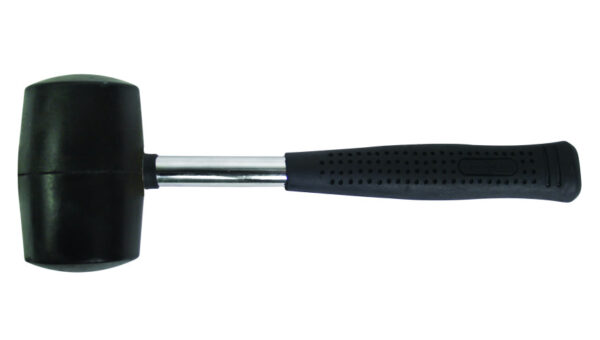 RUBBER MALLET WITH METAL HANDLE BLACK 445G BS